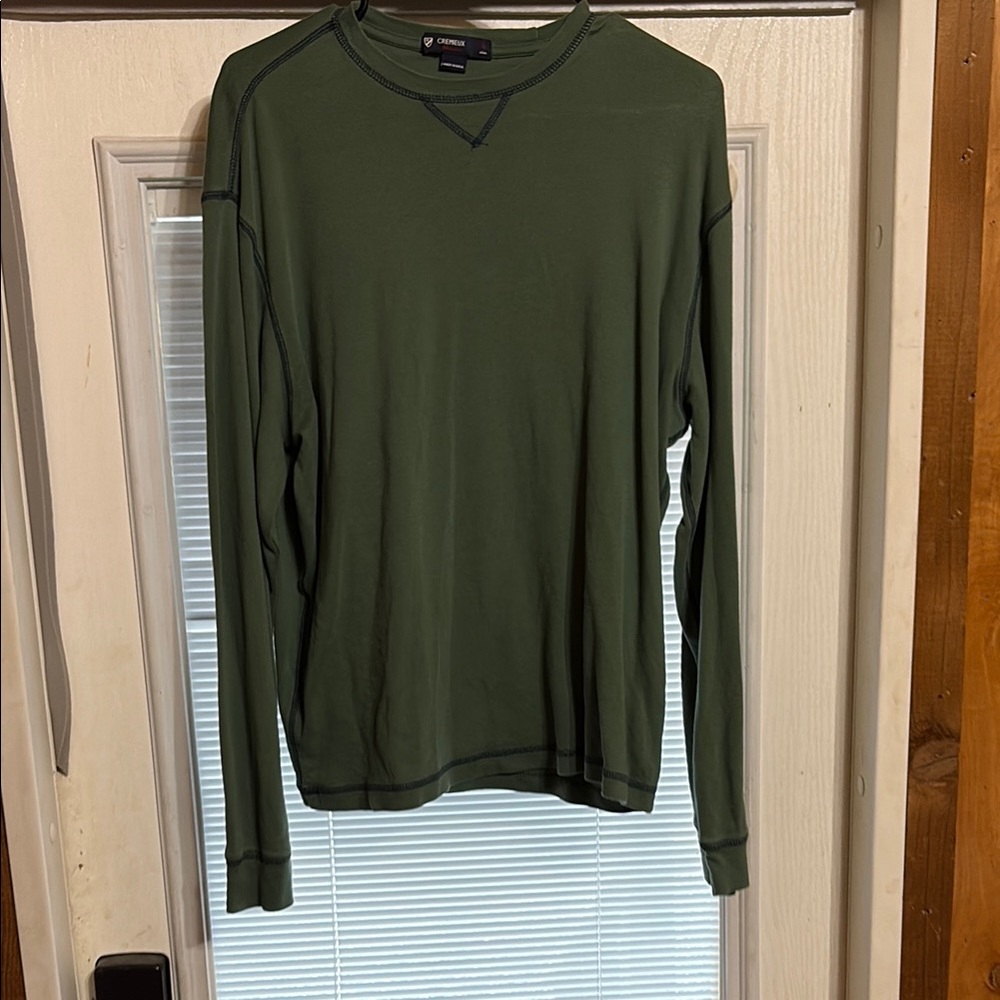 Olive Green Men's Shirt by Cremieux